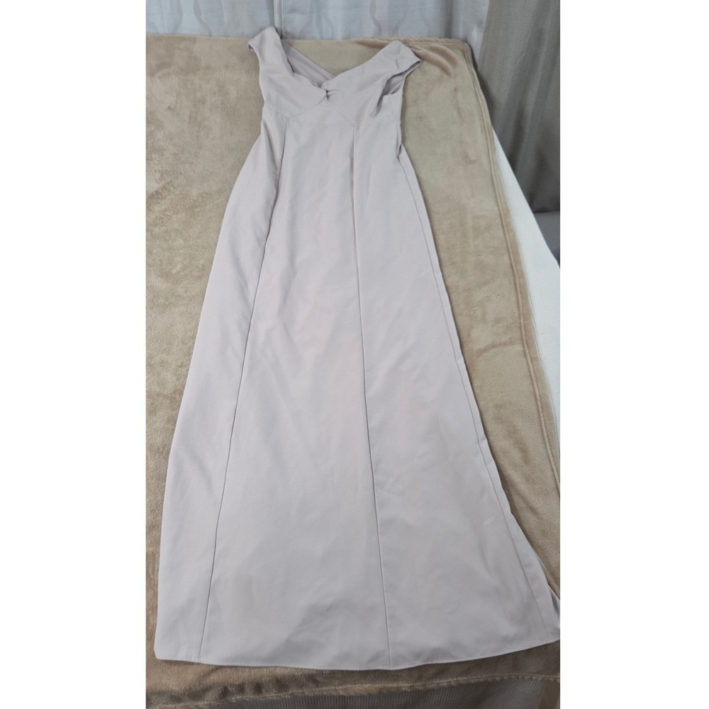 Show Me Your MuMu Maxi Dress Womens Medium Beige Stretch Lined Off Shoulder